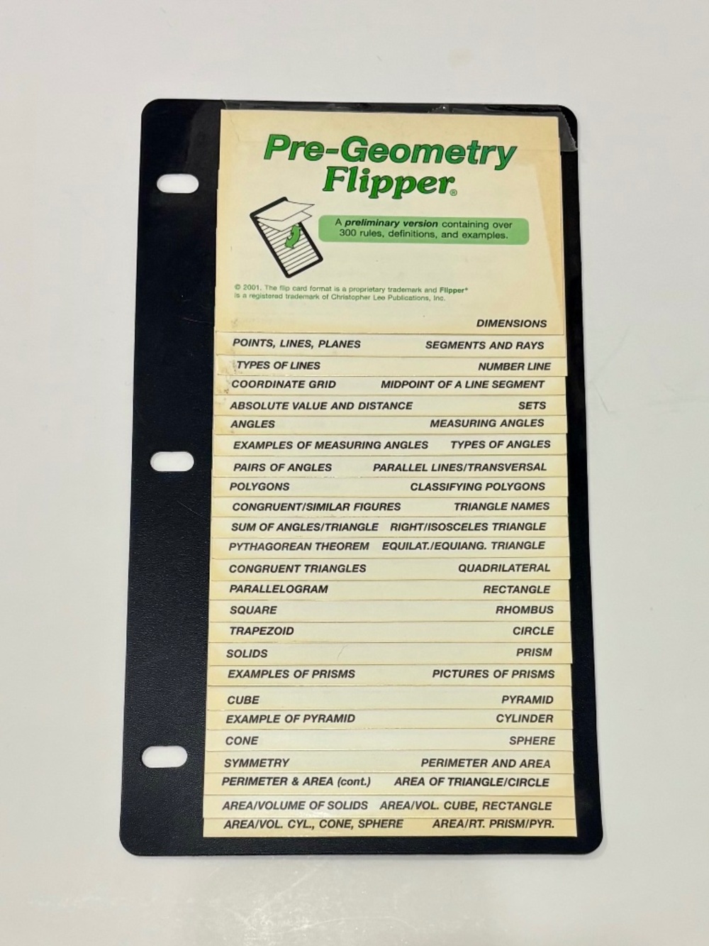 The Pre-Geometry Flipper (by Christopher Lee Publications)